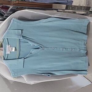 Jennifer Moore cotton knit top. Size Large.